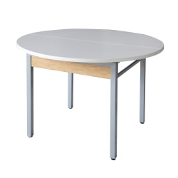 Z-Line Designs Z-Tech Modular Round Table, Oak/Silver/White