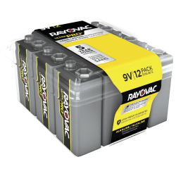 Rayovac Ultra Pro Alkaline 9 Volt Batteries 12-Pack - For Multipurpose - 9V - 9 V DC - Alkaline - 12 / Pack
