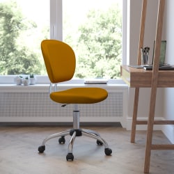 Flash Furniture Mesh Mid-Back Swivel Task Chair, Orange/Silver
