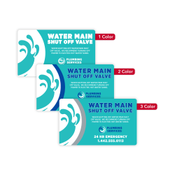 Custom Printed Outdoor Weatherproof 1, 2, or 3 Color Labels And Stickers, 3" x 5" Rectangle, Box of 250