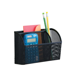 NeatReceipts Neat Life Mesh Magnet Organizer, 3 Compartments, Large, Black