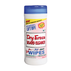 Motsenbocker's Lift-Off Dry-Erase Cleaner Wipes, 7" x 12", Canister Of 30 Wipes