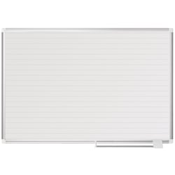 MasterVision® Planning Magnetic Dry-Erase Board With 1" Grid, Laquered Steel, 36" x 48", Aluminum Frame