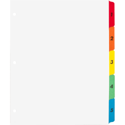 Sparco Quick Index Dividers With Table Of Contents Page, 1-5