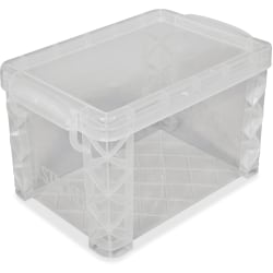 Advantus Super Stacker Index Card Storage Box, 6 1/2" x 4 1/2" x 4 1/2", Clear
