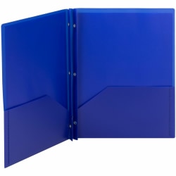 Smead Letter Pocket Folder - 8 1/2" x 11" - 50 Sheets Capacity - 2 Pocket(s) - Polypropylene - Blue - 25 / Box