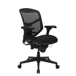 WorkPro® Quantum 9000 Series Ergonomic Mid-Back Mesh/Fabric Chair, Black, BIFMA Compliant