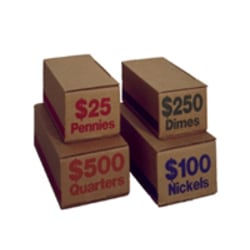 PM™ Company Coin Boxes, Pennies, $25.00, Bundle Of 50