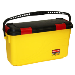 Rubbermaid® Commercial Products HYGEN™ Microfiber Damp Mop Pad Charging Bucket, Yellow