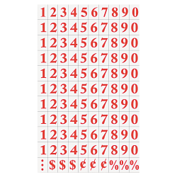 MasterVision™ Magnetic Numbers & Symbols, 3/4" x 1/2", Red, Pack Of 112