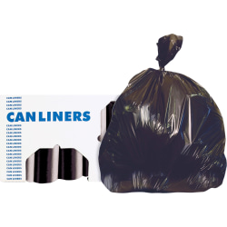 Heritage AccuFit RePrime Can Liners - 55 gal/55 lb Capacity - 40"x 53" x 0.90 mil (23 Micron) Thickness - Black - Resin - Can - 20/Roll - 5 / Carton