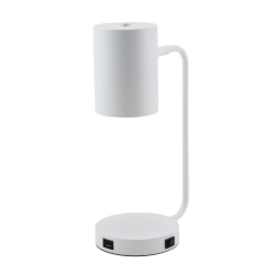 Realspace™ Barsi Desk Lamp With USB Charging Port, 14"H, White