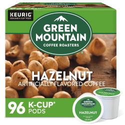 Green Mountain Coffee® Single-Serve Coffee K-Cup®, Hazelnut, Carton Of 96, 4 x 24 Per Box