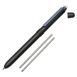 SKILCRAFT® B3 Aviator Multifunction Pen, Medium Point, 0.6 mm, Black Barrel, Black/Blue Ink