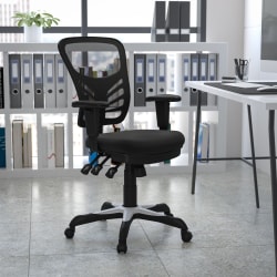 Flash Furniture Ergonomic Mesh Mid-Back Swivel Task Chair, Black