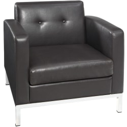 Office Star™ Avenue Six Wall Street Chair With 2 Arms, Espresso
