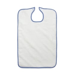 Medline Terry Cloth Clothing Protectors, 21" x 33", White, Pack Of 12