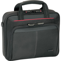 Targus® Classic Clamshell Carrying Case With 16" Laptop Pocket, 12-3/4"H x 4-1/2"W x 15-3/4"D, Black/Red