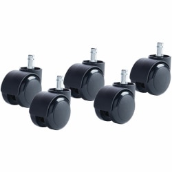Master Caster® Futura Series Casters, Soft Wheel, Stem B For Metal Base, Pack Of 5
