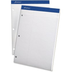Ampad Evidence® Dual Pad, 8 1/2" x 11 3/4", Law Ruled, 50 Sheets, White