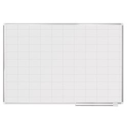 MasterVision® Magnetic Gold Ultra™ Dry-Erase Planning Whiteboard With 2" x 3" Grid, 48" x 72", Aluminum Frame With Silver Finish