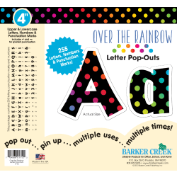 Barker Creek® Letter Pop-Outs, 4", Over The Rainbow, Set Of 255