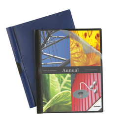 OfficeMax Clip-Style, No-Punch Report Covers, Blue, 3/pk