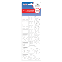 Creative Start® Self-Adhesive Letters, Numbers and Symbols, 1", Helvetica, White, Pack of 256