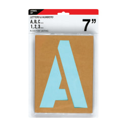 Creative Start Cosco Reusable Stencil Kit, 7", A-Z and 0-9, Kit Of 45 Characters