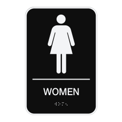 Cosco® ADA Men/Women Combo Pack Restroom Signs, 6" x 9", Pack Of 2