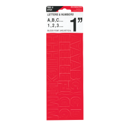 Creative Start® Self-Adhesive Letters, Numbers and Symbols, 1", Helvetica, Red, Pack of 256