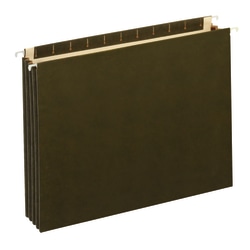 Office Depot® Brand Expanding Hanging File Pocket With Full-Height Gussets, 3 1/2" Expansion, Legal Size, Standard Green