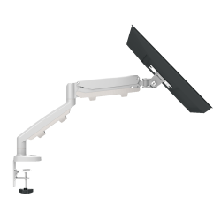 Fellowes® Eppa™ Adjustable Single Monitor Arm For Monitors Up To 17.6 Lb, BIMA, Silver
