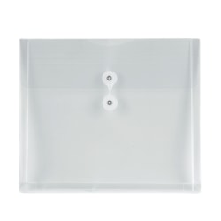 Office Depot® Brand Poly String Envelopes, Letter, Clear, Pack of 5