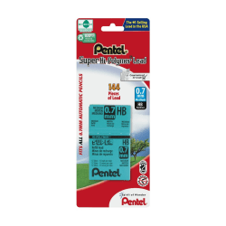 Pentel® Super Hi-Polymer Lead Refills, 0.7 mm, Medium Line, HB Hardness, Pack Of 144