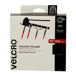 VELCRO® Industrial Strength Self Stick Tape, 10' x2", Black