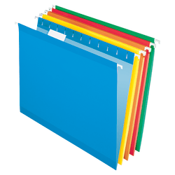 Office Depot® Brand Hanging Folders, Letter Size, Assorted, Box Of 25