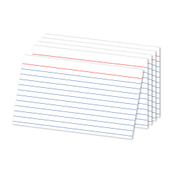 Office Depot® Brand Ruled Index Cards, 5" x 8", White, Pack Of 100