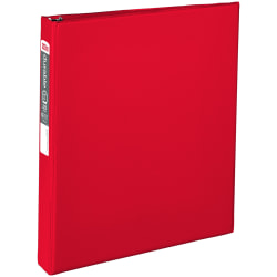 Office Depot® Brand Durable Reference 3-Ring Binder, 1" Round Rings, Red