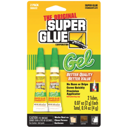Super Glue Gel Double Pack - 2 / Pack - Clear