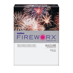 Boise® FIREWORX® Color Multi-Use Printer & Copy Paper, Crackling Canary, Letter (8.5" x 11"), 250 Sheets Per Pack, 65 Lb, 30% Recycled