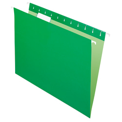 Office Depot® Brand Hanging Folders, Letter Size, 1/5 Tab Cut, Bright Green, Box Of 25