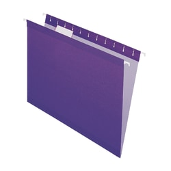 Office Depot® Brand Hanging Folders, Letter Size, 1/5 Tab Cut, Violet, Box Of 25