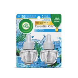 Air Wick® Essential Oils™ Scented Oil Warmer Refill, 0.67 Oz, Fresh Waters®, Pack Of 2