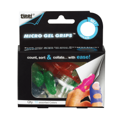 LEE Tippi Micro Gel Grips, Assorted Sizes, Assorted Colors, Pack Of 10