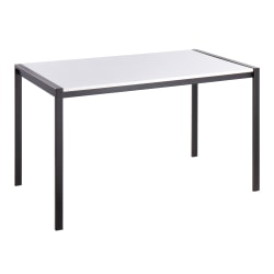 LumiSource Fuji Dinette Table, 29-3/4"H x 50-1/4"W x 27-3/4"D, White/Black