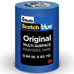 ScotchBlue Original Multi-Surface Painter's Tape, 0.94" x 60 Yd., Pack Of 6 Rolls