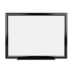 Office Depot® Brand Melamine Non-Magnetic Dry-Erase Whiteboard, 18" x 24", Aluminum Frame With Black Finish