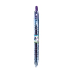 Pilot® B2P Retractable Gel Pens, Fine Point, 0.7 mm, 89% Recycled, Purple Barrel, Clear Blue Ink, Pack Of 12