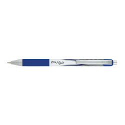 Zebra® Z-Grip™ Flight Pens, Bold Point, 1.2mm, White Barrel, Blue Ink, Pack Of 12